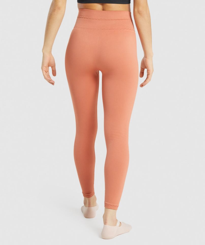 Legginsy Gymshark Studio Damskie Pomarańczowe | PL 871QJX